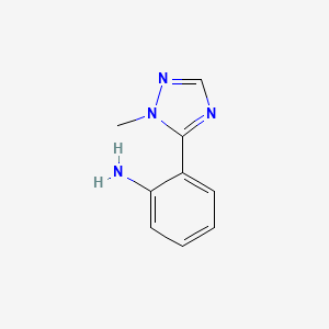 molecular formula C9H10N4 B8426144 1-Methyl-5-(2-aminophenyl)-1,2,4-triazole 