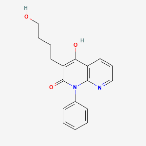 B8426161 4-Hydroxy-3-(4-hydroxybutyl)-1-phenyl-1,8-naphthyridin-2(1H)-one CAS No. 89108-55-4
