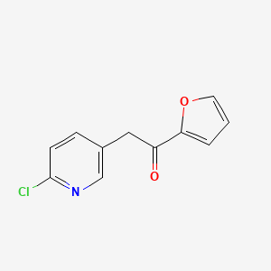 molecular formula C11H8ClNO2 B8426171 2-(6-Chloro-3-pyridyl)-1-(2-furyl)-1-ethanone 