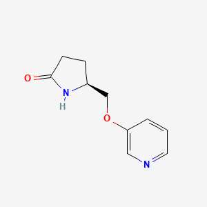 molecular formula C10H12N2O2 B8426186 3-((2-oxo-5-(S)-pyrrolidinyl)methoxy)pyridine 