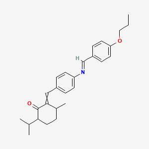 molecular formula C27H33NO2 B8426213 6-Isopropyl-3-methyl-2-{4-[(4-propoxy-benzylidene)-amino]-benzylidene}-cyclohexanone 