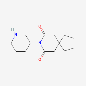 molecular formula C14H22N2O2 B8426224 8-(3-Piperidinyl)-8-azaspiro[4,5]decan-7,9-dione 