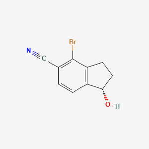 molecular formula C10H8BrNO B8426265 (S)-4-bromo-1-hydroxy-indan-5-carbonitrile 