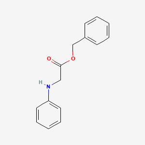 molecular formula C15H15NO2 B8426281 Benzyl 2-anilinoacetate 