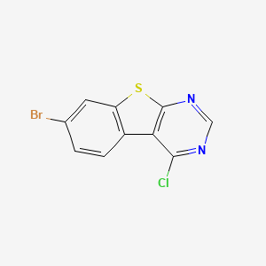 molecular formula C10H4BrClN2S B8426301 7-Bromo-4-chloro[1]benzothieno[2,3-d]pyrimidine 