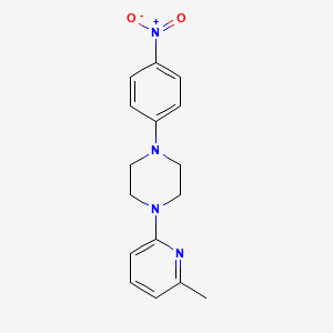 molecular formula C16H18N4O2 B8426335 1-(6-Methyl-pyridin-2-yl)-4-(4-nitro-phenyl)-piperazine 