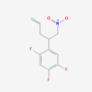 molecular formula C11H10F3NO2 B8426363 1,2,4-Trifluoro-5-(1-nitropent-4-en-2-yl)benzene 
