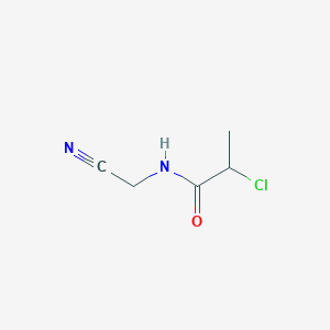 molecular formula C5H7ClN2O B8426401 2-Chloro-N-Cyanomethylpropionamide 
