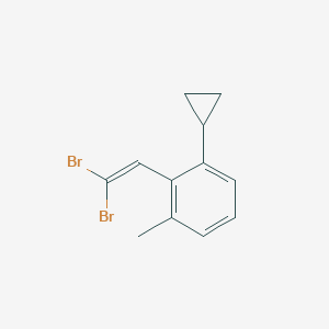 molecular formula C12H12Br2 B8426424 1-Cyclopropyl-2-(2,2-dibromo-vinyl)-3-methyl-benzene 