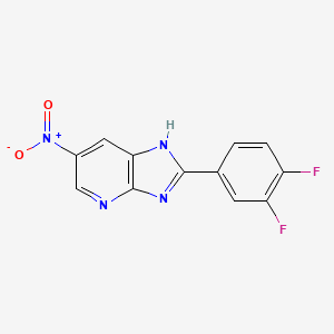 molecular formula C12H6F2N4O2 B8426445 2-(3,4-Difluoro-phenyl)-6-nitro-3H-imidazo[4,5-b]pyridine 