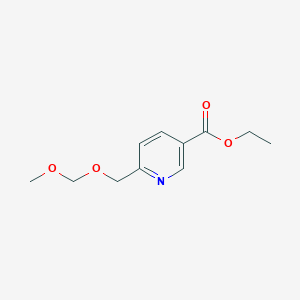 molecular formula C11H15NO4 B8426451 Ethyl 6-methoxymethoxymethylnicotinate 