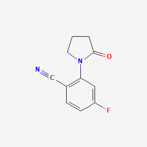 molecular formula C11H9FN2O B8426461 4-Fluoro-2-(2-oxopyrrolidin-1-yl)benzonitrile 
