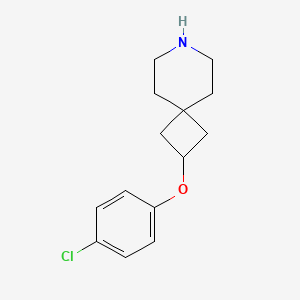 molecular formula C14H18ClNO B8426462 2-(4-Chlorophenoxy)-7-aza-spiro[3.5]-nonane 