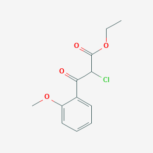molecular formula C12H13ClO4 B8426484 Ethyl 2-chloro-3-(2-methoxyphenyl)-3-oxopropanoate 