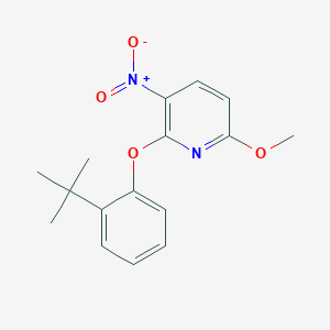 molecular formula C16H18N2O4 B8426506 2-(2-tert-Butyl-phenoxy)-6-methoxy-3-nitro-pyridine 