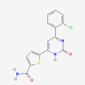 5-[6-(2-Chlorophenyl)-2-oxo-1,2-dihydropyrimidin-4-yl]thiophene-2-carboxamide