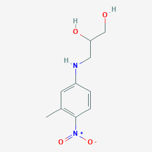 molecular formula C10H14N2O4 B8426546 3-(4-Nitro-3-methylphenylamino)propane-1,2-diol 
