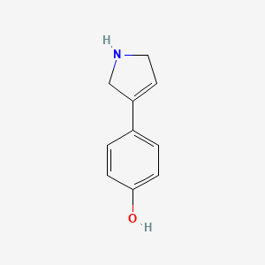 molecular formula C10H11NO B8426590 3-(4-Hydroxyphenyl)-3-pyrroline 