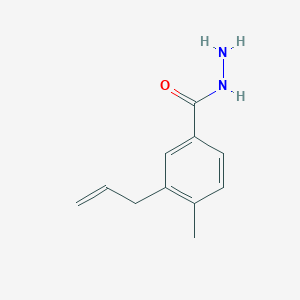 molecular formula C11H14N2O B8426646 3-Allyl-4-methyl-benzoic acid hydrazide 
