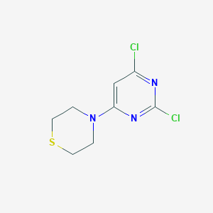 molecular formula C8H9Cl2N3S B8426671 4Thiomorpholino-2,6-dichloro-pyrimidine CAS No. 53159-78-7