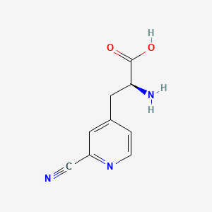 molecular formula C9H9N3O2 B8426733 3-(2-Cyano-4-pyridyl)-(S)-alanine 
