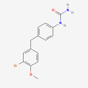 molecular formula C15H15BrN2O2 B8426756 1-[4-(3-Bromo-4-methoxybenzyl)phenyl]urea 
