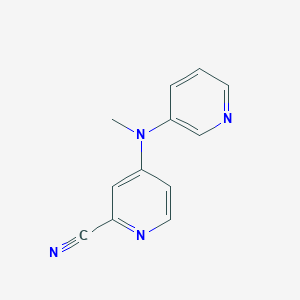 molecular formula C12H10N4 B8426757 4-(Methyl(pyridin-3-yl)amino)picolinonitrile 