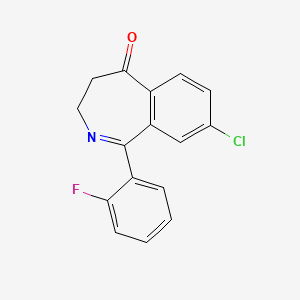 molecular formula C16H11ClFNO B8426772 8-Chloro-1-(2-fluorophenyl)-3,4-dihydro-benzo[c]azepin-5-one 