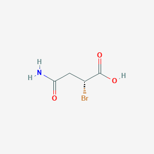 molecular formula C4H6BrNO3 B8426824 (R)-2-Bromo-3-carbamoylpropionic Acid 