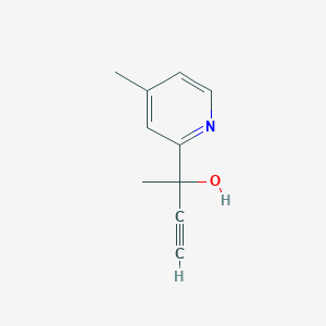 molecular formula C10H11NO B8426844 2-(4-Methylpyridin-2-yl)but-3-yn-2-ol 