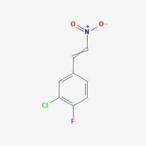 molecular formula C8H5ClFNO2 B8426867 2-Chloro-1-fluoro-4-(2-nitro-vinyl)-benzene 