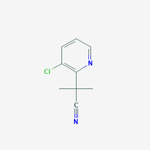 molecular formula C9H9ClN2 B8426895 2-(3-Chloropyridin-2-yl)-2-methylpropionitrile 