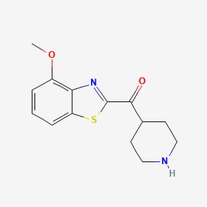 molecular formula C14H16N2O2S B8426898 (4-Methoxy-benzothiazol-2-yl)-piperidin-4-yl-methanone 
