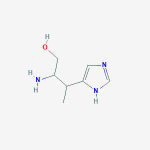 molecular formula C7H13N3O B8426913 2-amino-3-(1H-imidazol-4-yl)butanol 