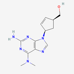 molecular formula C13H18N6O B8426933 [(1S,4R)-4-[2-amino-6-(dimethylamino)purin-9-yl]cyclopent-2-en-1-yl]methanol 