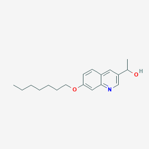 molecular formula C18H25NO2 B8426936 1-(7-(Heptyloxy)quinolin-3-yl)ethanol 