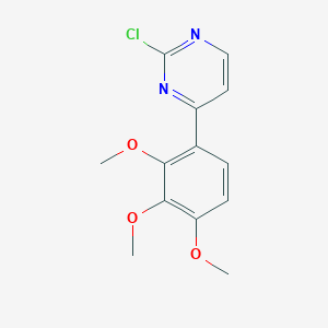 molecular formula C13H13ClN2O3 B8426950 2-Chloro-4-(2,3,4-trimethoxyphenyl)pyrimidine 