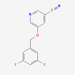 molecular formula C13H8F2N2O B8426970 5-(3,5-Difluorobenzyloxy)nicotinonitrile 