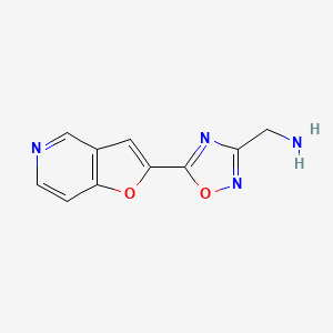 molecular formula C10H8N4O2 B8426992 C-(5-furo[3,2-c]pyridin-2-yl-[1,2,4]oxadiazol-3-yl)methylamine 