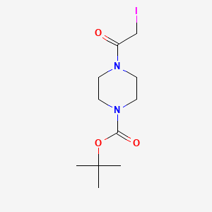 molecular formula C11H19IN2O3 B8426997 Tert-butyl 4-(2-iodoacetyl)piperazine-1-carboxylate 