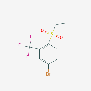 molecular formula C9H8BrF3O2S B8427065 4-Bromo-1-(ethylsulfonyl)-2-(trifluoromethyl)benzene 