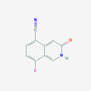 molecular formula C10H5FN2O B8427098 8-Fluoro-3-hydroxyisoquinoline-5-carbonitrile 