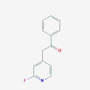 molecular formula C13H10FNO B8427108 2-(2-Fluoropyridin-4-yl)-1-phenylethanone 