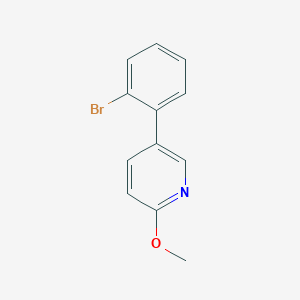 molecular formula C12H10BrNO B8427111 5-(2-Bromophenyl)-2-methoxypyridine 