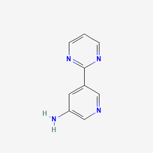 molecular formula C9H8N4 B8427148 5-(Pyrimidin-2-yl)pyridin-3-amine 