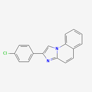 molecular formula C17H11ClN2 B8427153 2-(4-Chlorophenyl)imidazo[1,2-a]quinoline 