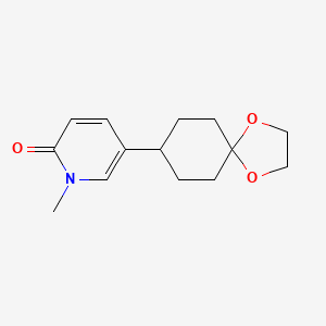 molecular formula C14H19NO3 B8427187 5-(1,4-Dioxa-spiro[4.5]dec-8-yl)-1-methyl-1H-pyridin-2-one 