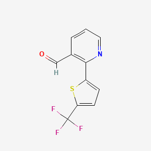 2-(5-(Trifluoromethyl)thiophen-2-yl)nicotinaldehyde