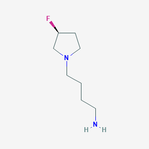molecular formula C8H17FN2 B8427226 (S)-4-(3-fluoropyrrolidin-1-yl)butan-1-amine 