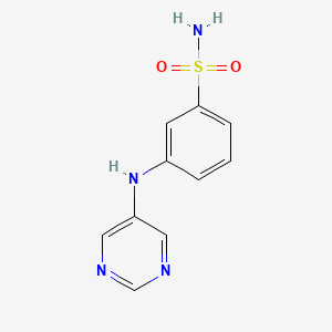 molecular formula C10H10N4O2S B8427231 3-[(Pyrimidine-5-yl)amino]benzenesulfonamide 